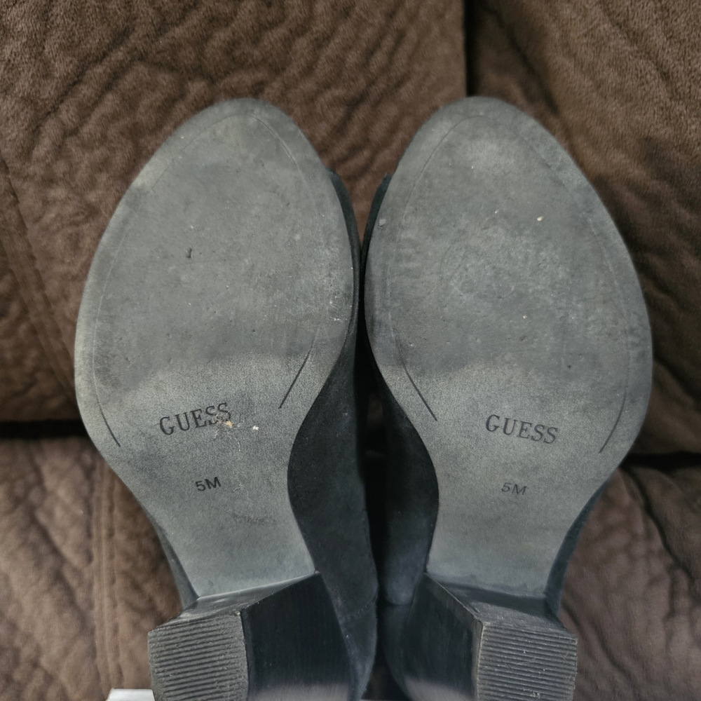 Guess Bex Open Toe Black Ankle Boots Size 5 - Picture 5 of 5